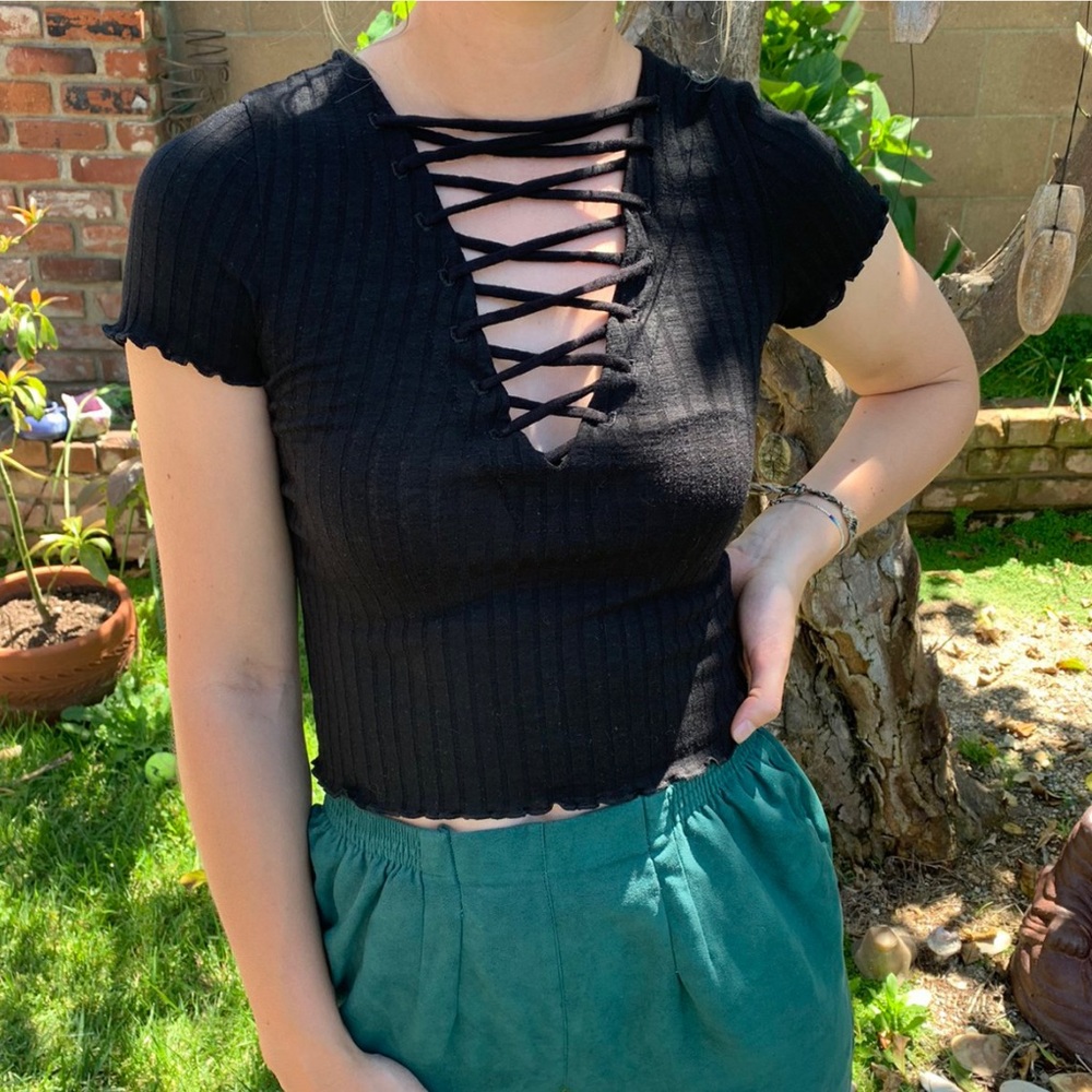 “black tshirt but make it fancy”